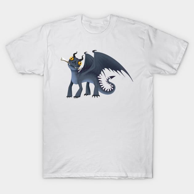 Terrible Terror Dragon T-Shirt by DahlisCrafter